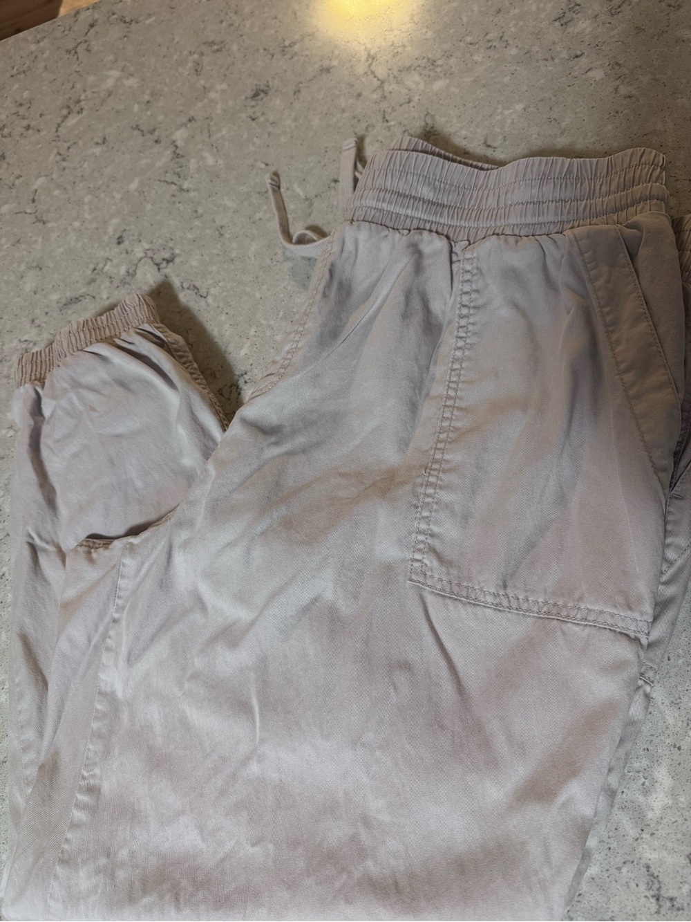 A new day Light Khaki Drawstring Womens Jogger Pants - Picture 4 of 8